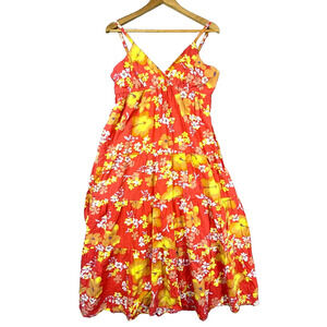 Speed Control New York Y2K Maxi Dress Womens XL Orange Boho Dopamine‎ Sundress